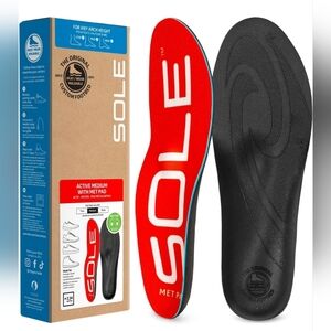 SOLE Active Medium Shoe Insoles W/Metatarsal Pads - Men's 5.5-6/Women's 7.5-8